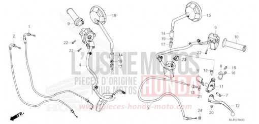 LEVIER DE GUIDON/COMMUTATEUR/CABLE/MIROIR CL500AP de 2023
